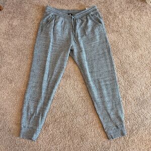 Roots Light Gray Ribbed Jogger Sweatpants